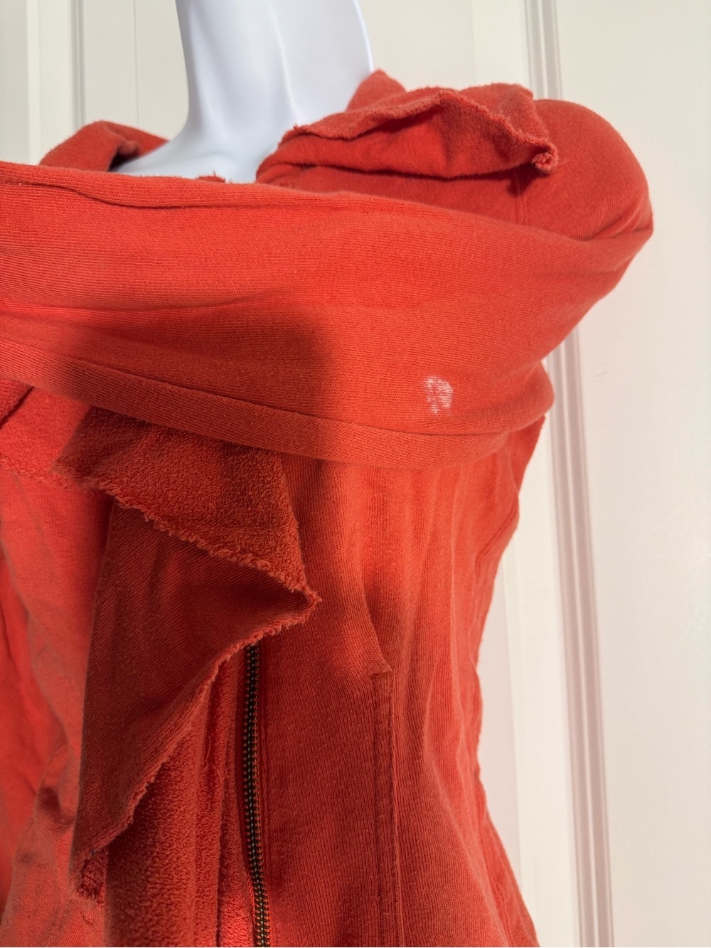 Free People Orange Ruffle-Front Hoodie - Picture 8 of 8